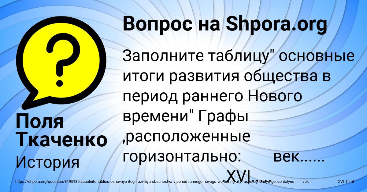 Картинка с текстом вопроса от пользователя Поля Ткаченко